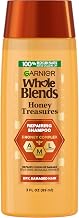 Garnier Whole Blends Honey Treasures Repairing Shampoo, for Dry, Damaged Hair, 3 Fl Oz (Travel Size), 1 Count (Packaging May Vary)