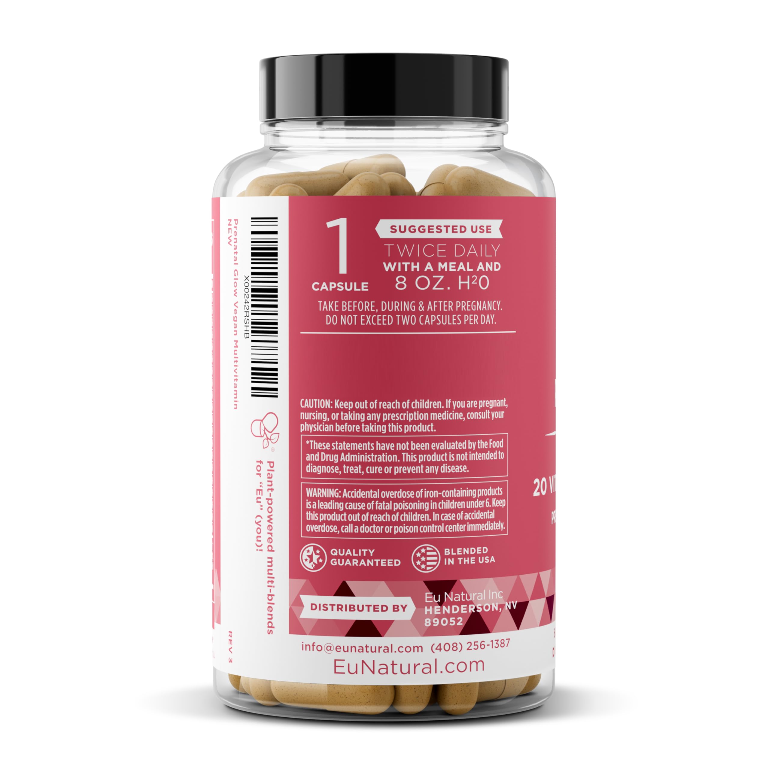 Glow Prenatal Vitamins for Women with Folate & DHA, 60 Vegetarian Capsules — Amazon image 9