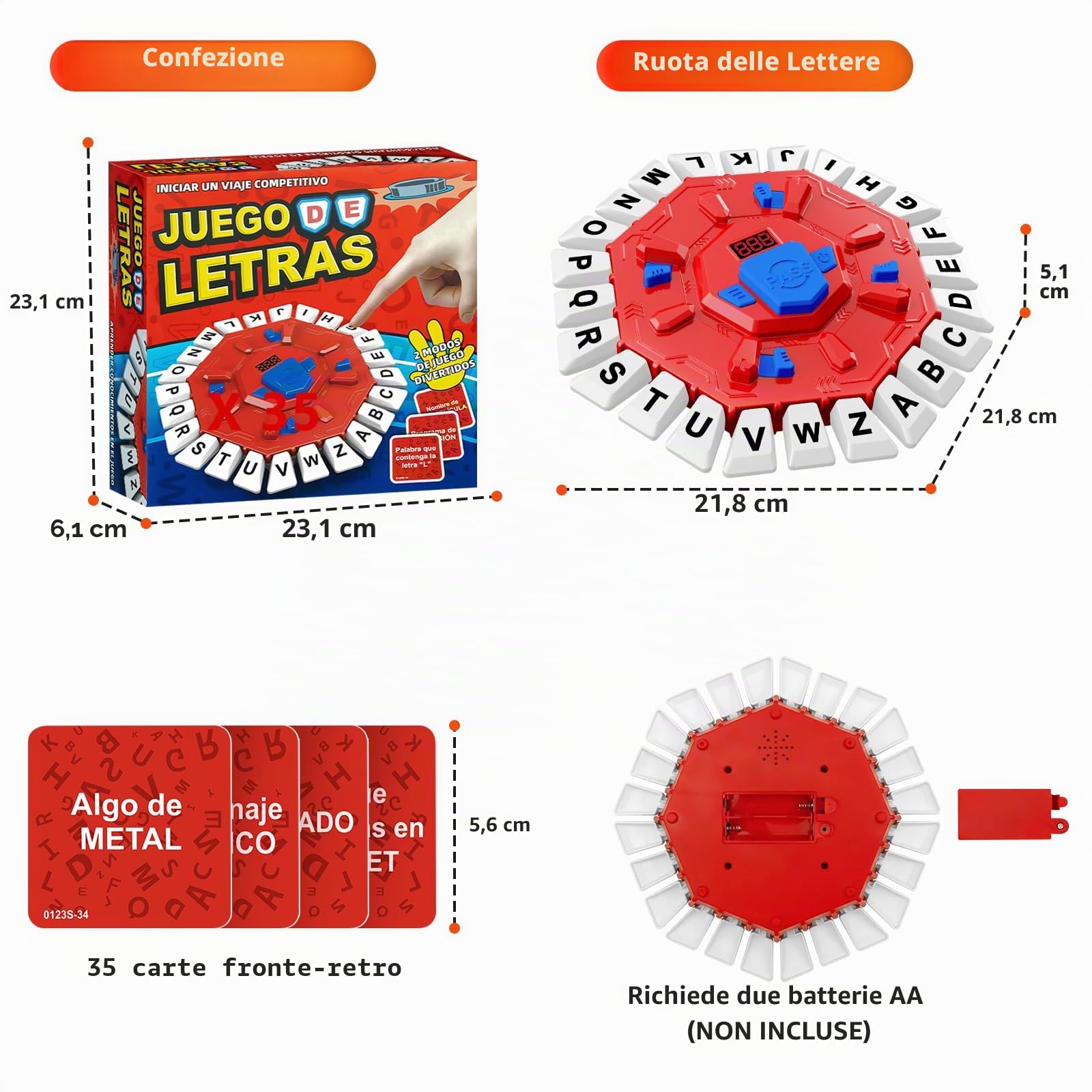 Resflycheng Juego de Mesa en Español con Pantalla Digital y 2 Modos de Juego, 35 Tarjetas Doble Cara, Ideal para Fiestas y Aprendizaje Interactivo, Juegos de Mesa para Niños y Adultos