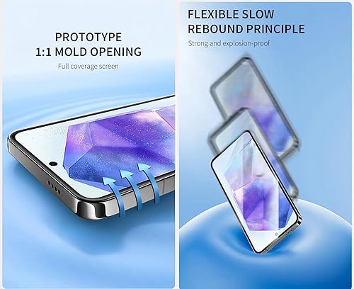 Miniatura 4 de 3 piezas de película de hidrogel a prueba de polvo para Motorola Moto G Power 5G (2024) 6.7 "Protector de pantalla de TPU suave HD Película de gel