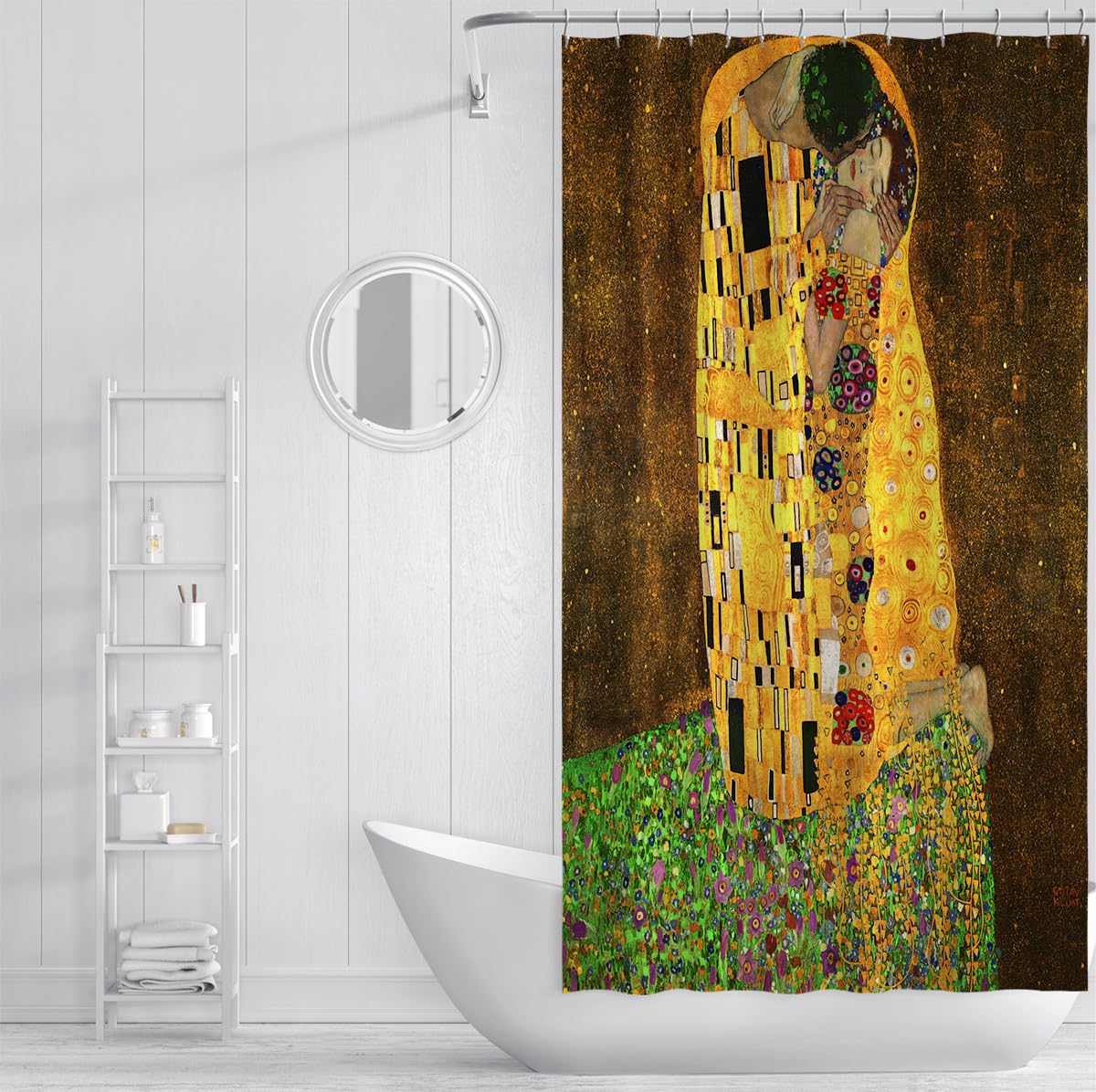 Berühmte Gemäldedruck-Duschvorhänge 240x180cm