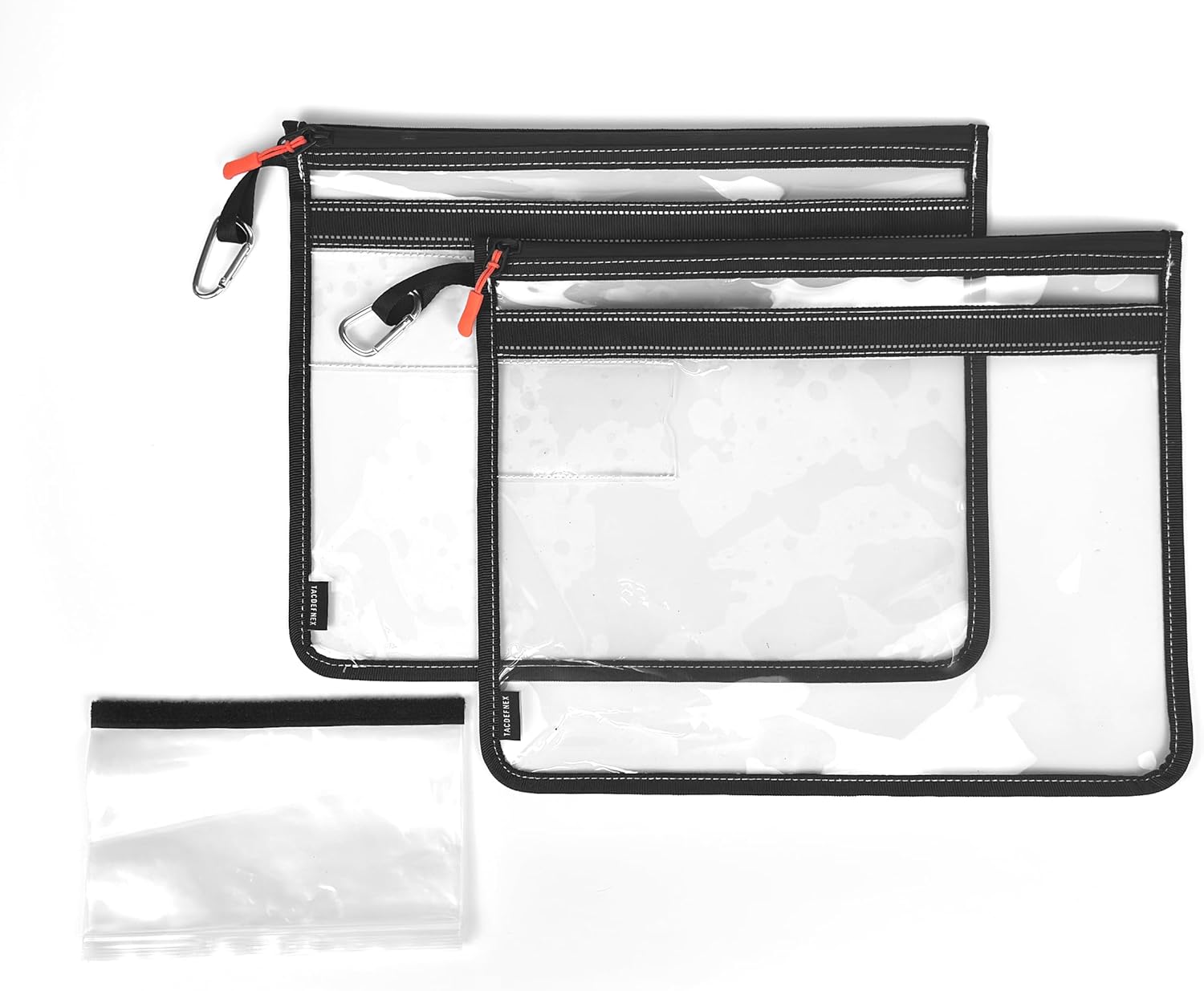 Waterproof Fishing Tackle Bag Set – 2 Identical Size Dry Bags (14.5"x11"), Floats, Bonus Soft Bait Pack, Custom Label Slot, Carabiner Clip – 100% Submersible, PVC-Free, Scuba-Grade Zipper