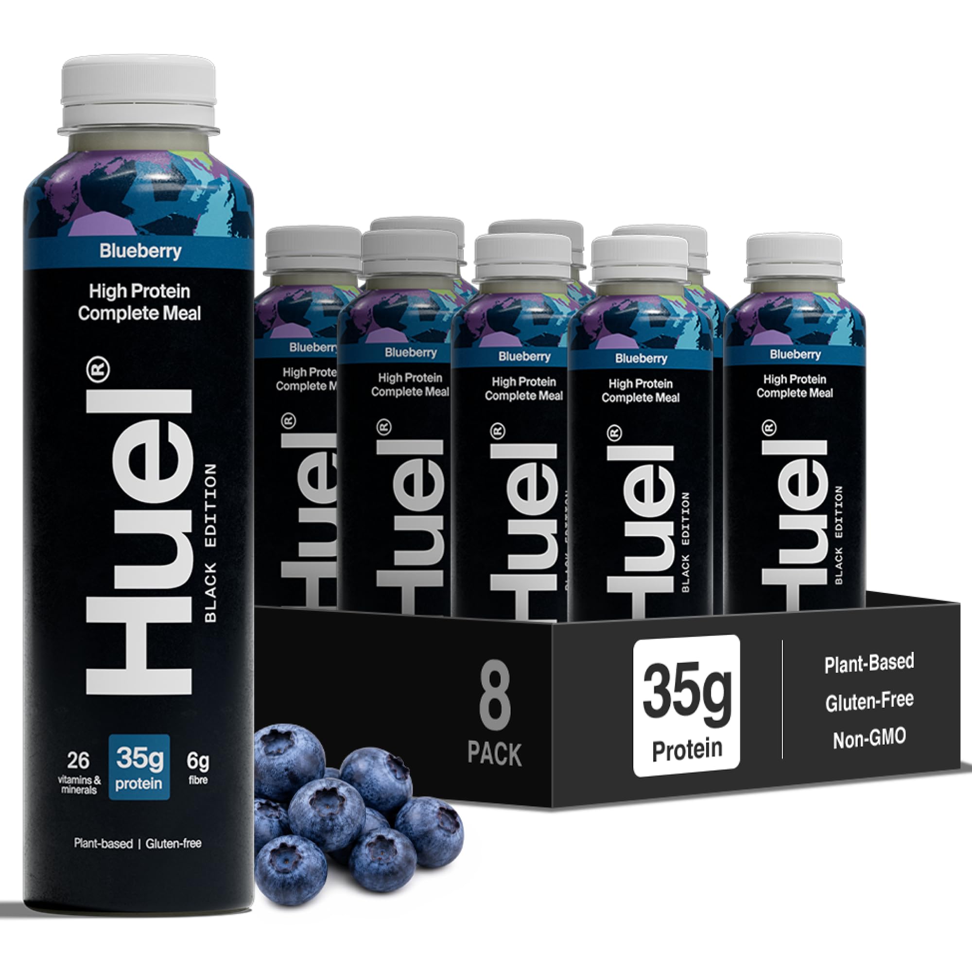Huel Black Edition RTD | 8x500ml 35g Protein | Blueberry