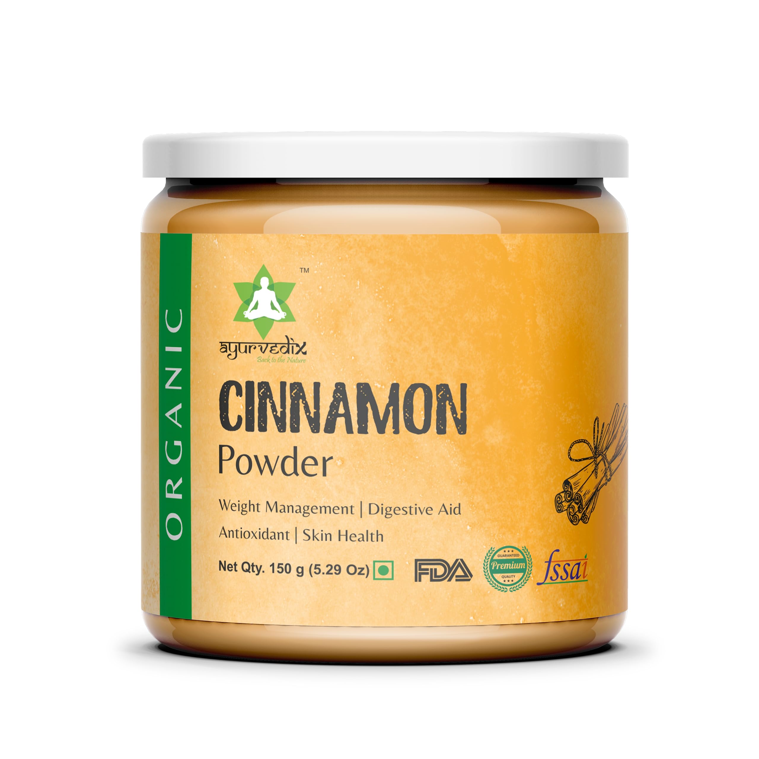Ayurvedix Organic Cinnamon Powder | Dalchini Powder | Natural | Non- GMO | No added Preservative | For Your Health and Cooking Purpose - Extremely fragrant, Authentic Taste & Flavor (150G) Pack of 1 (B0D5BK5JW3) Amazon Price History, Amazon Price Tracker