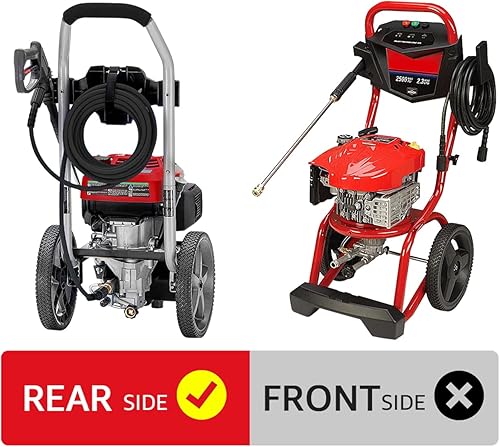 Miniatura 4 de YAMATIC Bomba de lavado a presión vertical de eje de 78 pulgadas, 3000 PSI  2.5 GPM OEM y manguera de lavado a presión de 25 pies 14 pulgadas sin