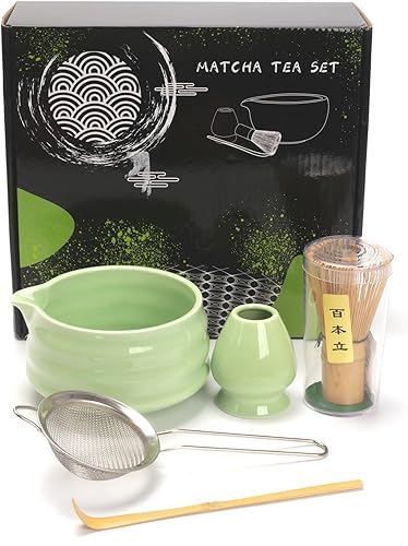 Juego de 5 batidores de té matcha, kits de matcha para agitar, batidor de matcha natural hecho a mano