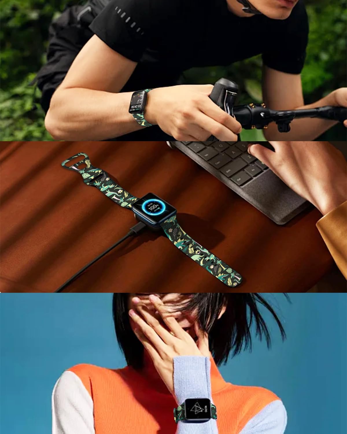 Compatible with Apple Watch Band 38mm 40mm 41mm 42mm 44mm 46mm 45mm 49mm for Women Men, Soft Silicone Waterproof Replacement Strap for iWatch Bands Series 10 9 8 7 6 5 4 3 2 1 SE Ultra/Ultra 2 - Image 6