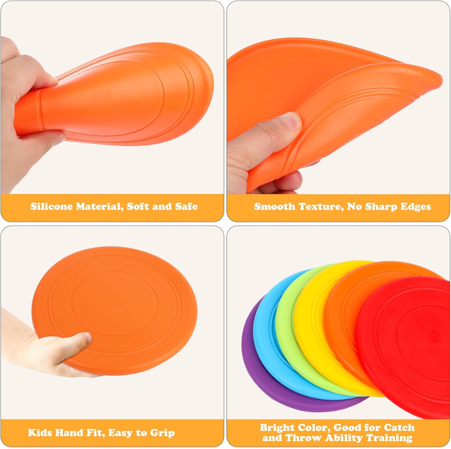 Kids Flying Disc Inch Silicone Flying Disks Bulk Togo Ubuy