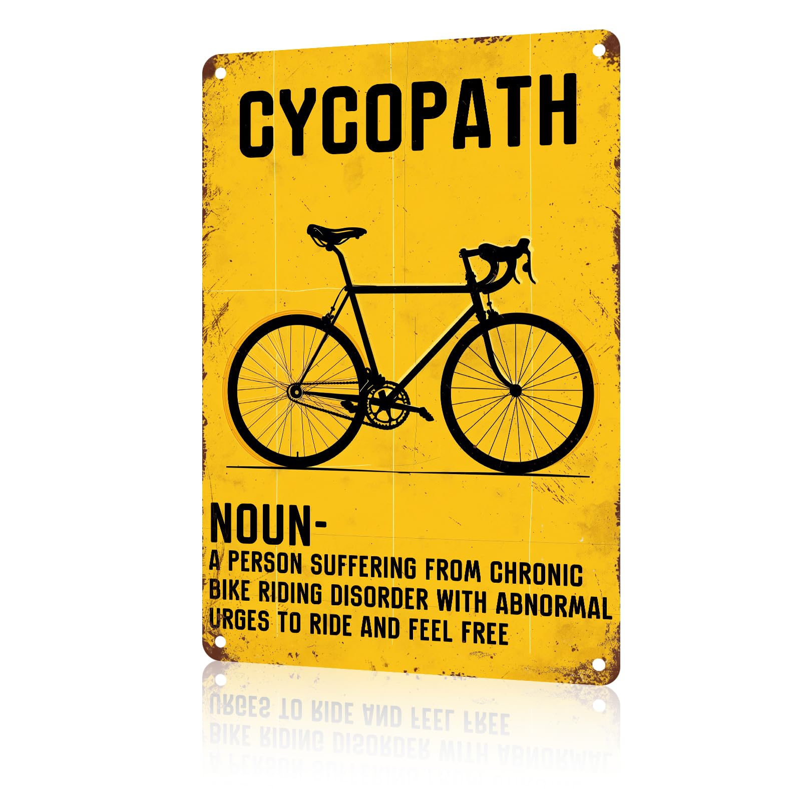 Metal Tin Sign Cycopath Bicycle Cyclis Rerto Vintage Alumium Funny Retro for Home Bar Office Outdoor Wall Decor 12x16inch