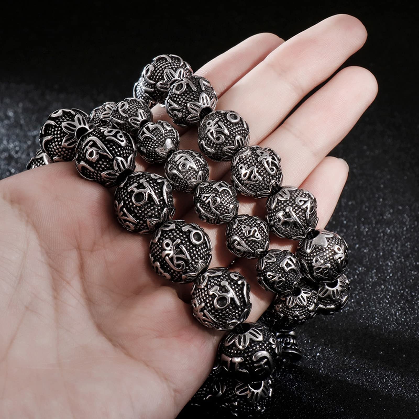Bracelets d'amitié en acier inoxydable pour adolescentes, bouddhistes et unisexes, 17mm, Acier inoxydable, Sans pierre précieuse