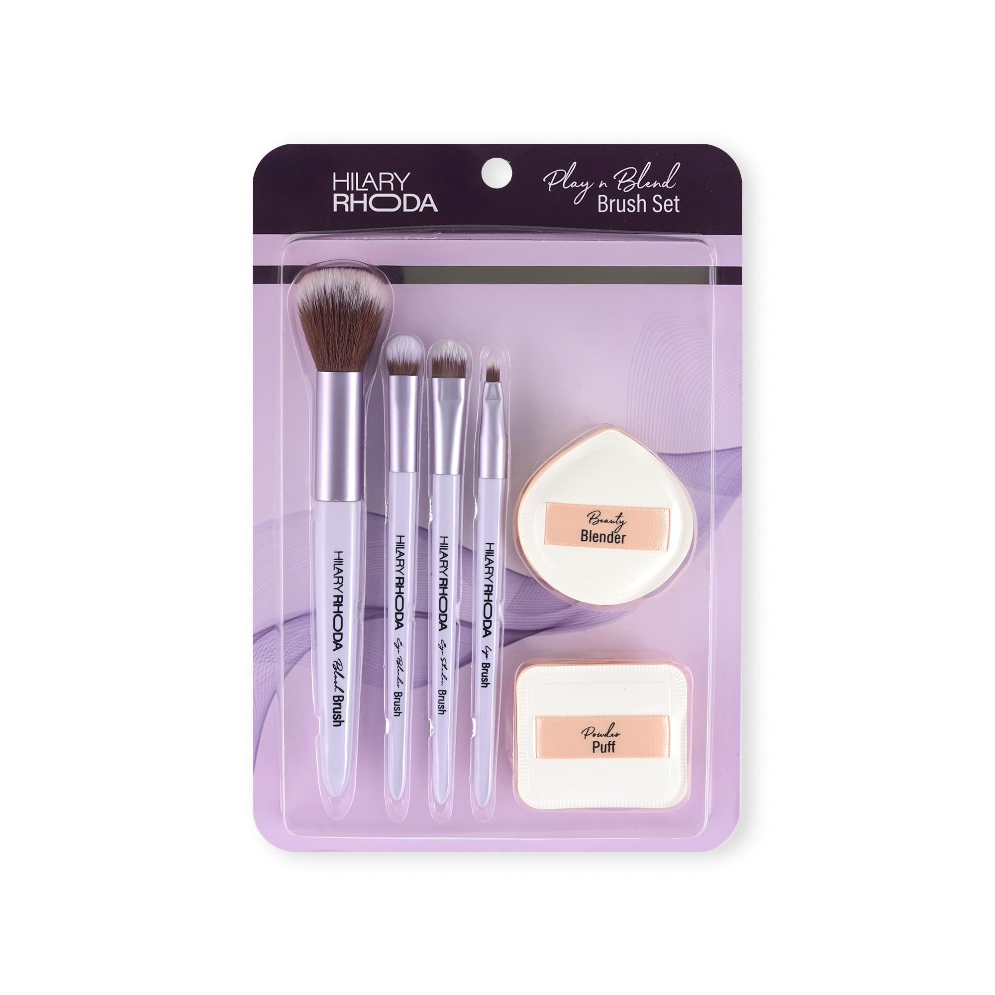 Hilary Rhoda Play n Blend Brush Set | Easy Blending For Cream, Liquid & Powder Formulation | Soft & Smart Bristles | 2 Eyeshadow Brushes | Blush & Lip Brush-image-9
