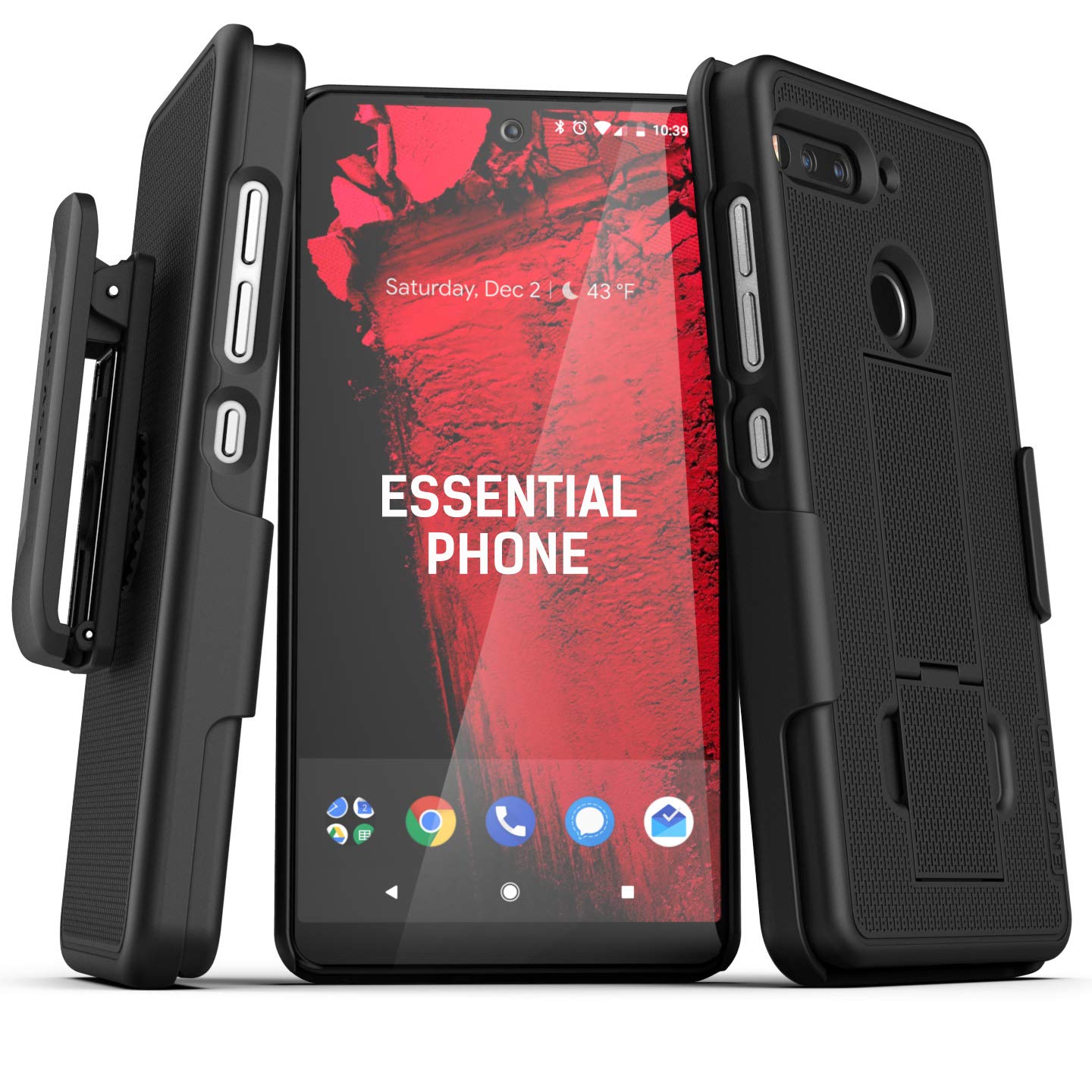 Encased Essential Phone Ph-1 Belt Clip Case (2019 DuraClip) Slim Grip Cover w/Rotating Holder (Essential Phone PH1) Black Encased Essential Phone Ph-1 Belt Clip Case (2019 DuraClip) Slim Grip Cover w/Rotating Holder (Essential Phone PH1) Black