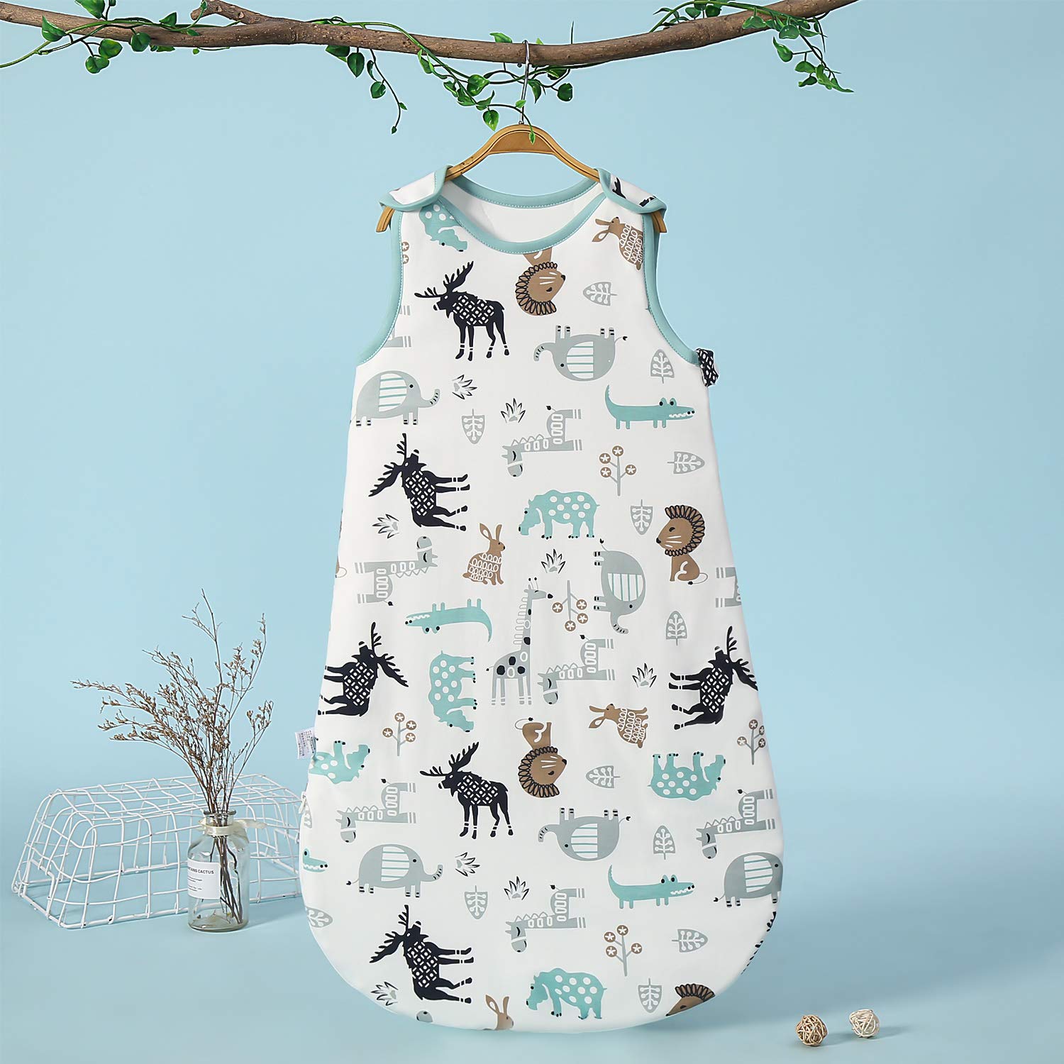 Mosbears Sacco nanna invernale per bambini, 2,5 Tog, 100% cotone, diverse dimensioni dalla nascita fino a 24 mesi, adatto per tutto l'anno