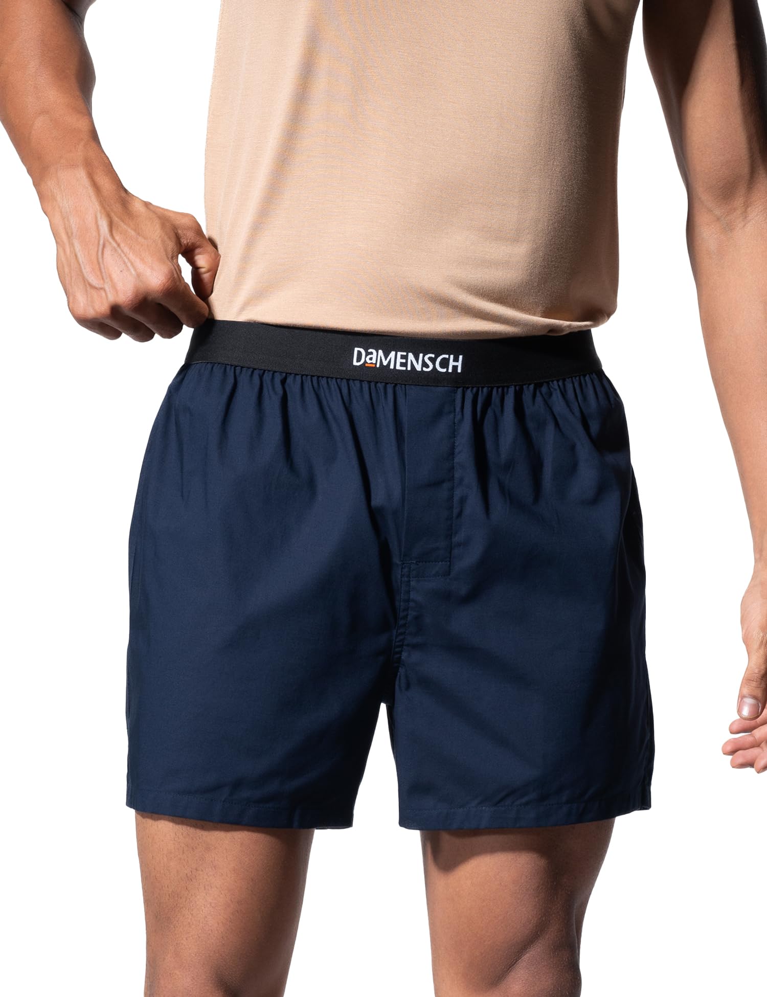 DAMENSCHSolid Breeeze Inner Boxers, Ultra-Light Men Boxer Shorts for Men, 100% Cotton Half Pant for Man, Breathable Woven Inner Cotton Shorts
