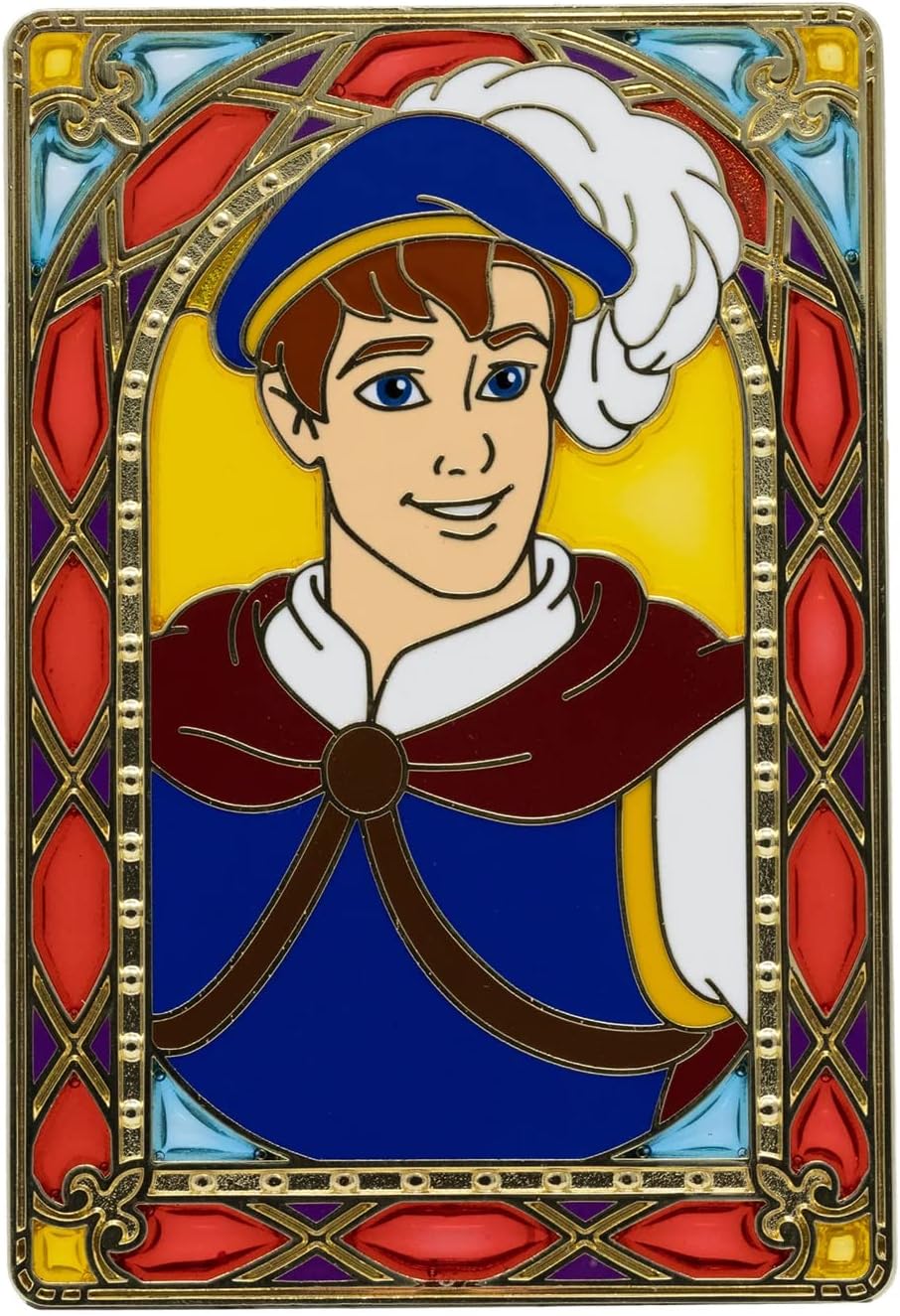 DisneyStained Glass 3" Collectible Pin Limited Edition 300 Snow White Prince Florian