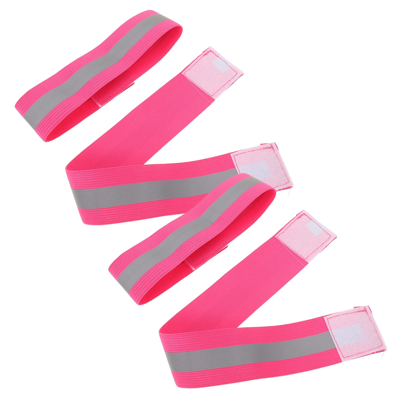 Toyvian 4Pcs High Visibility Reflective Wrist Bands Elastic Straps for Night Running Cycling Walking Lightweight Safety Reflective Belts Multiple Colors