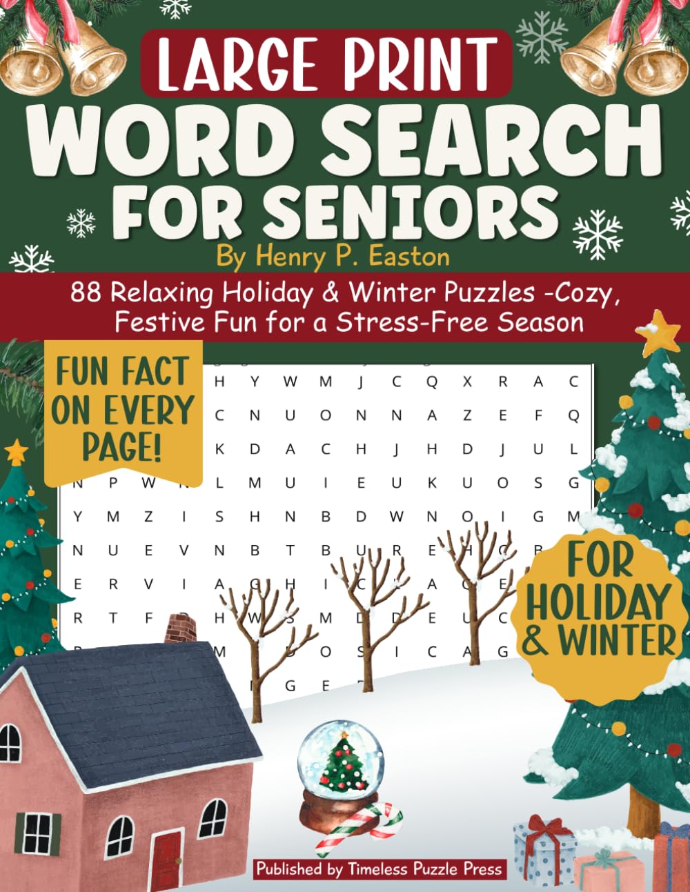 Large Print Word Search For Seniors: 88 Relaxing Holiday＆Winter Puzzles - Cozy, Festive Fun For A Stress-Free Season