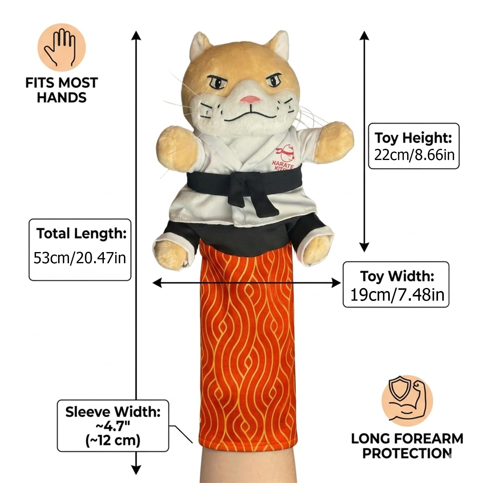 Jouet Chat Interactif, Gant de Lutte de Jeu de Chat avec Rembourrage Dur, Manchon de Protection Long, Jeu de Combat Sécurisé pour Intérieur