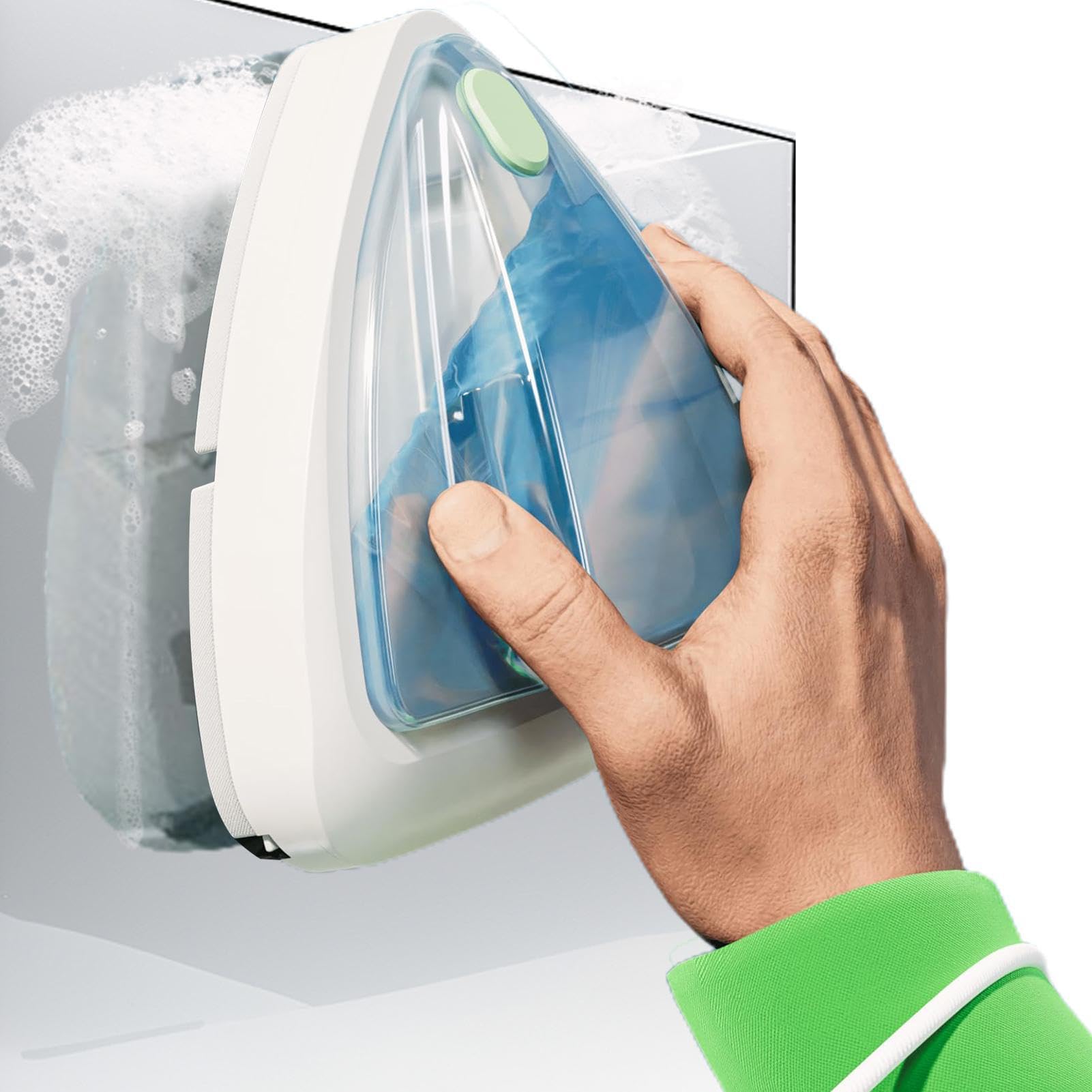 Limpiador magnético de doble cara – Limpiador de cristales 16,6 x 11 x 14,8 cm para uso doméstico | Limpiadores Puss Llenos de agua | Herramienta de cepillo de lavado magnético potente