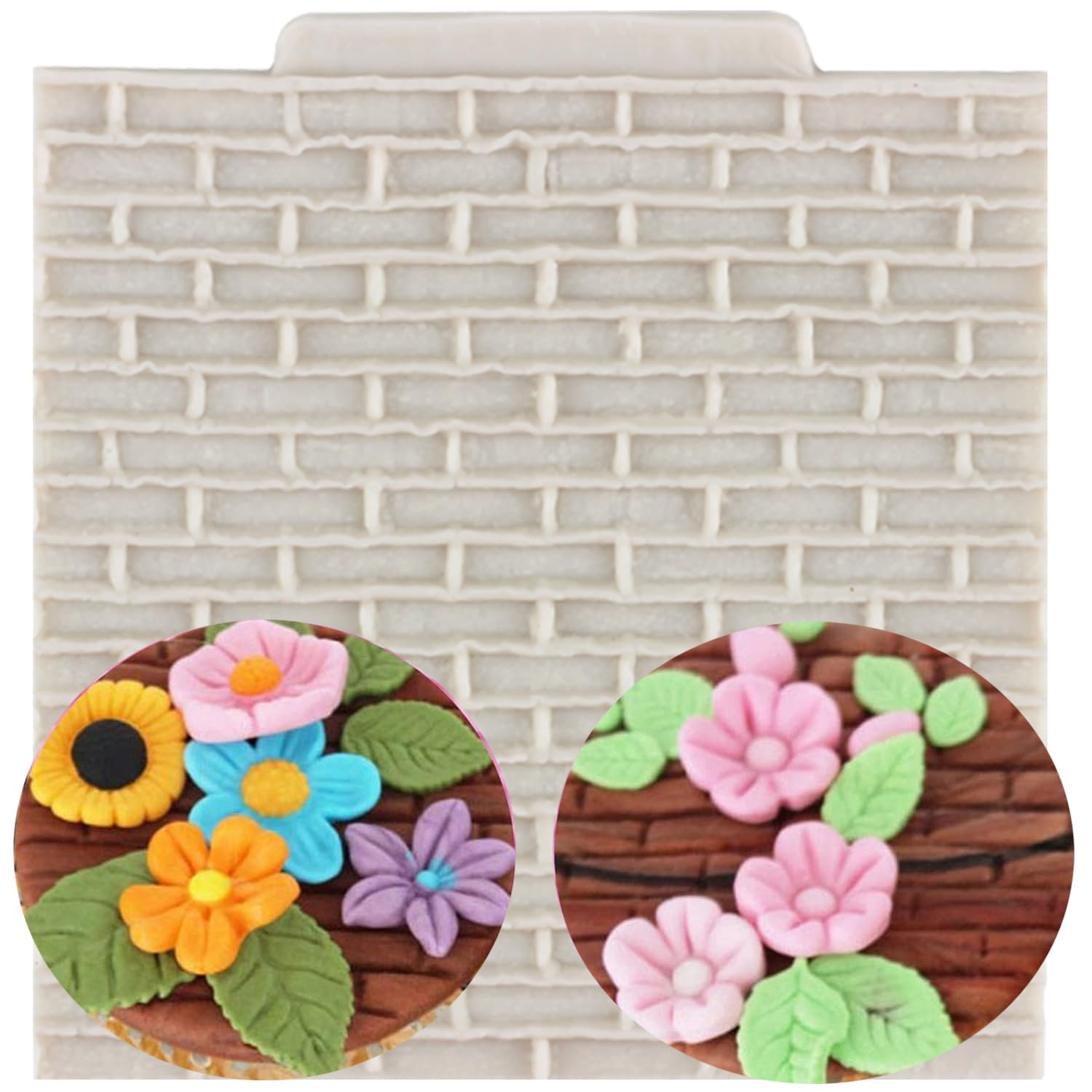 MINFEIDMS Brick Wall Texture Fondant Moulds Grain Tree Bark Silicone Mould