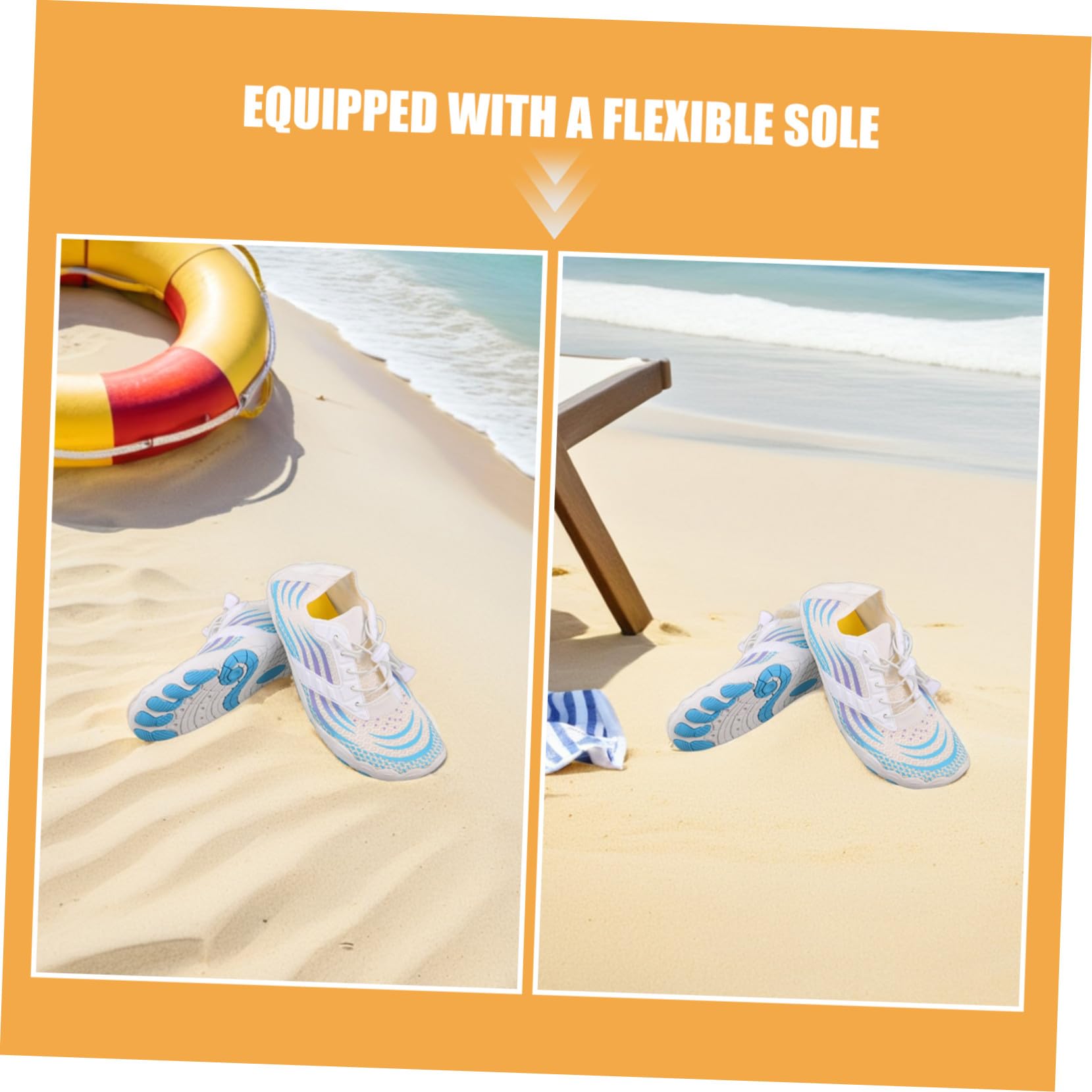 Wasserschuhe für Damen Schnelltrocknende Schwimmschuhe mit Rutschfester Sohle für Pool Strand und Wasseraktivitäten Flexibel und Atmungsaktiv
