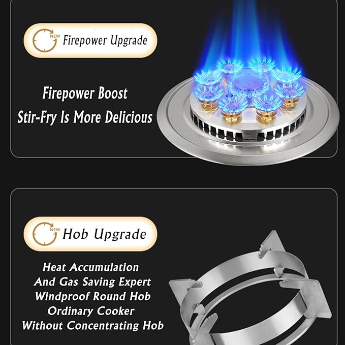 Estufa de Gas de 1 Puesto 5.2KW con Vidrio Templado y Apagado Automático miniatura 4