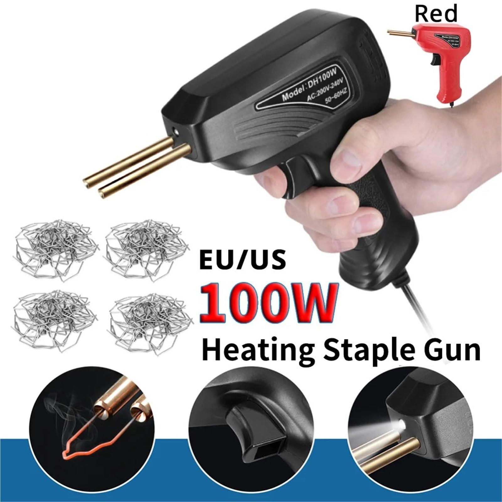 100W Hot Stapler Plastic Spawarka Plastikowa Lutownica Zderzak Plastikowy Narzędzia Garażowe Zderzaki Samochodowe Narzędzie Naprawcze Maszyna do naprawy spawarki