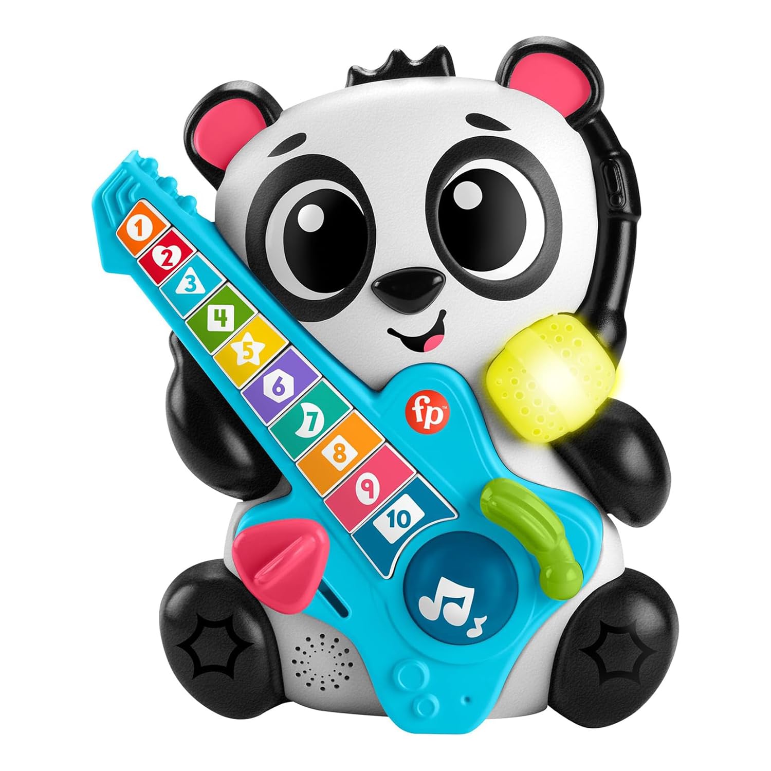 Fisher Price Animal Band, Gina la Pandina Learn to Count, Interactive Learning Panda with 10 Buttons and 70 Songs, Light