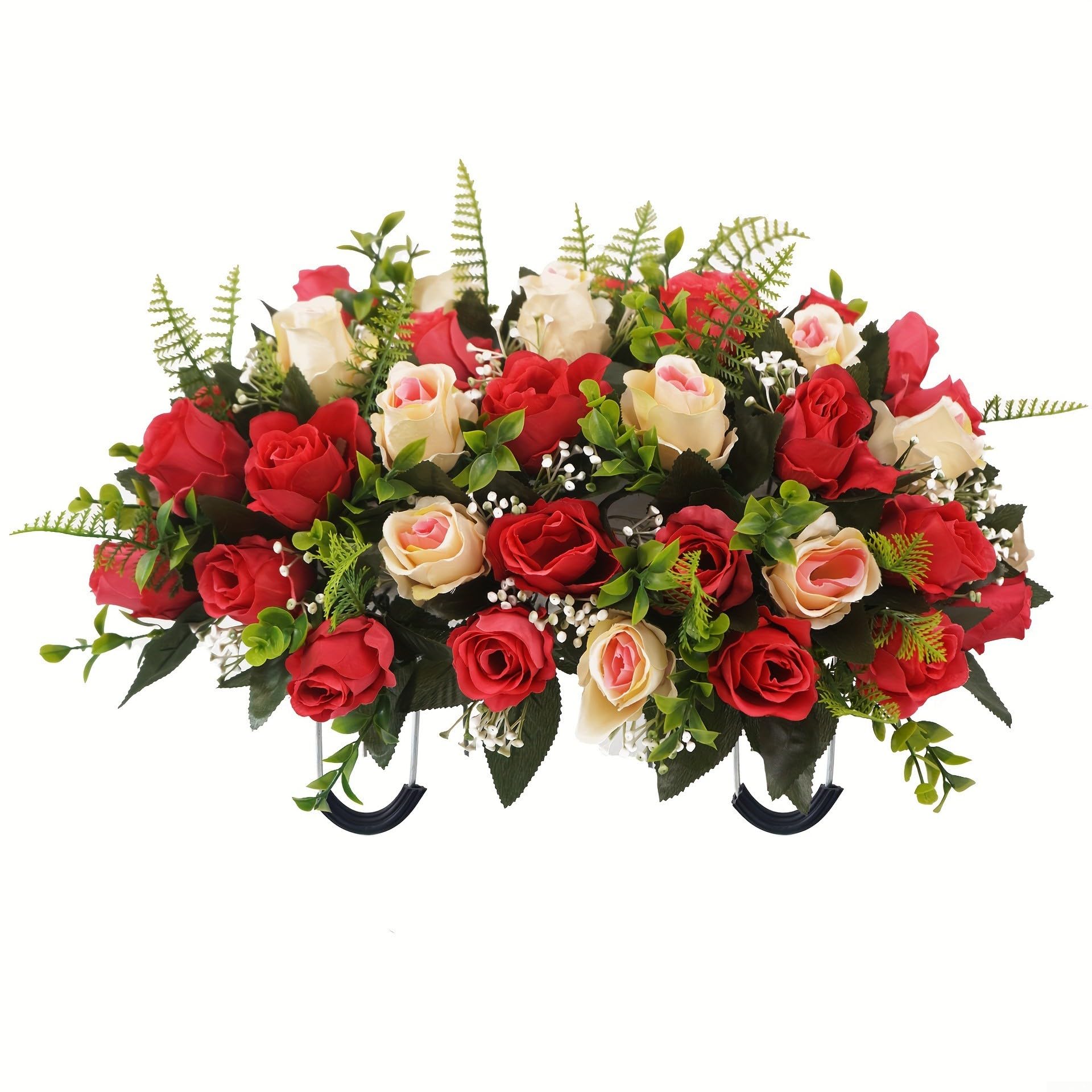 Flores de seda para lápidas planas
