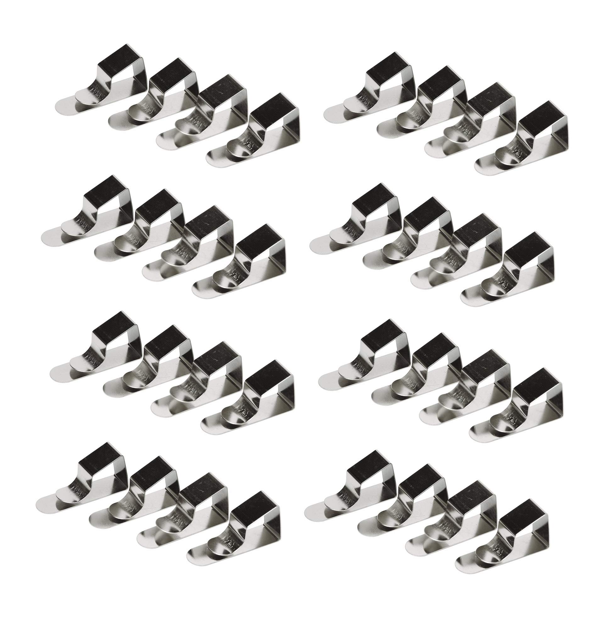 Table Clips Drawing Board Clips Easel Clips Cloth Holders Art Paper Clamps Silver Metal Steel Clip For Artists Drawing Board Boards Restaurant Tables Up To 25mm / 1 Inch Thick (Pack Of 32)