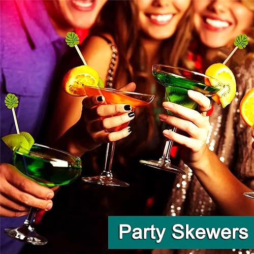 Miniatura 45 de Púas de cóctel, palillos de dientes de 4.7 pulgadas para aperitivos, palillos de cóctel de bambú para postres charcutería, palillos de dientes