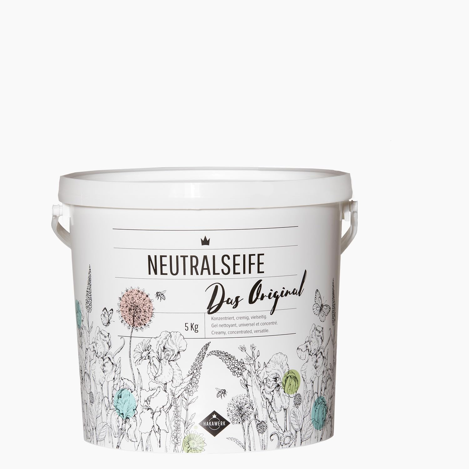 Neutralseife - Das Original, Allzweckreiniger, 5 kg Eimer mit Dosierpumpe und Spender, Start-Set