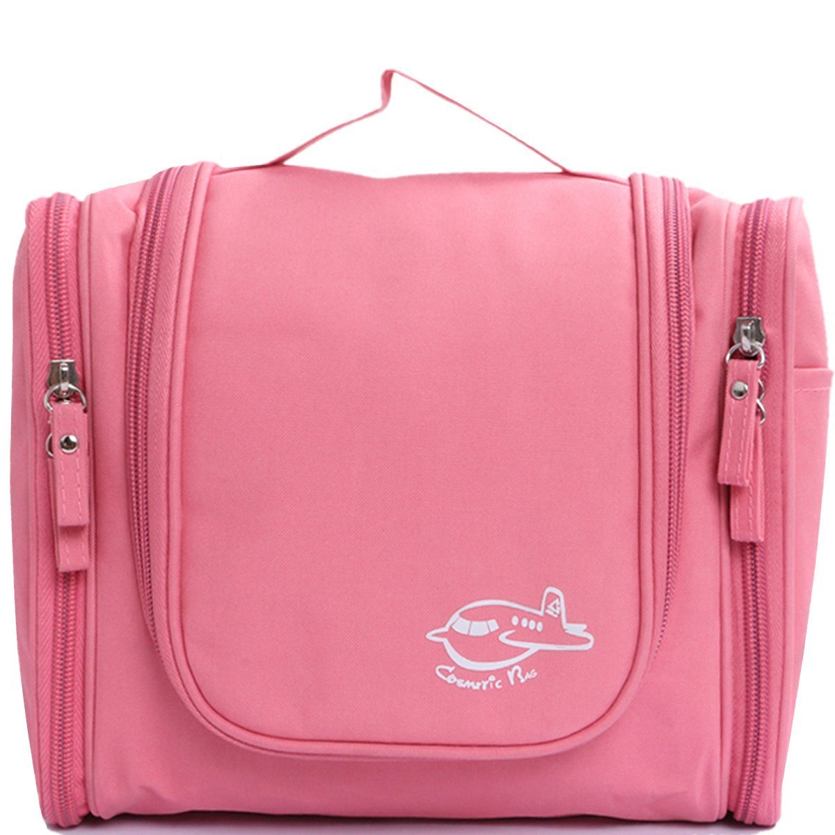 Deal of The Day Esenfa Travel Organizer Kit Hanging Bathroom Storage Cosmetic for Women's Makeup Case Toiletry Bag (Pink)