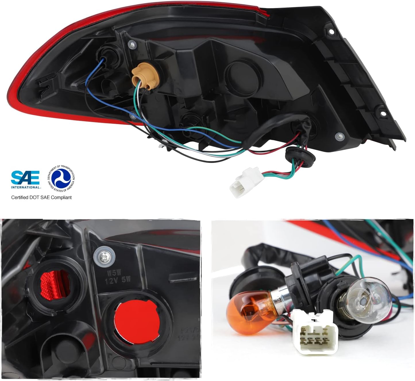 AKKON - Fit 2017-2020 Mitsubishi Mirage 17-20 Halogen Type Tail Lights Rear Lamp OE Style Right Passenger Side