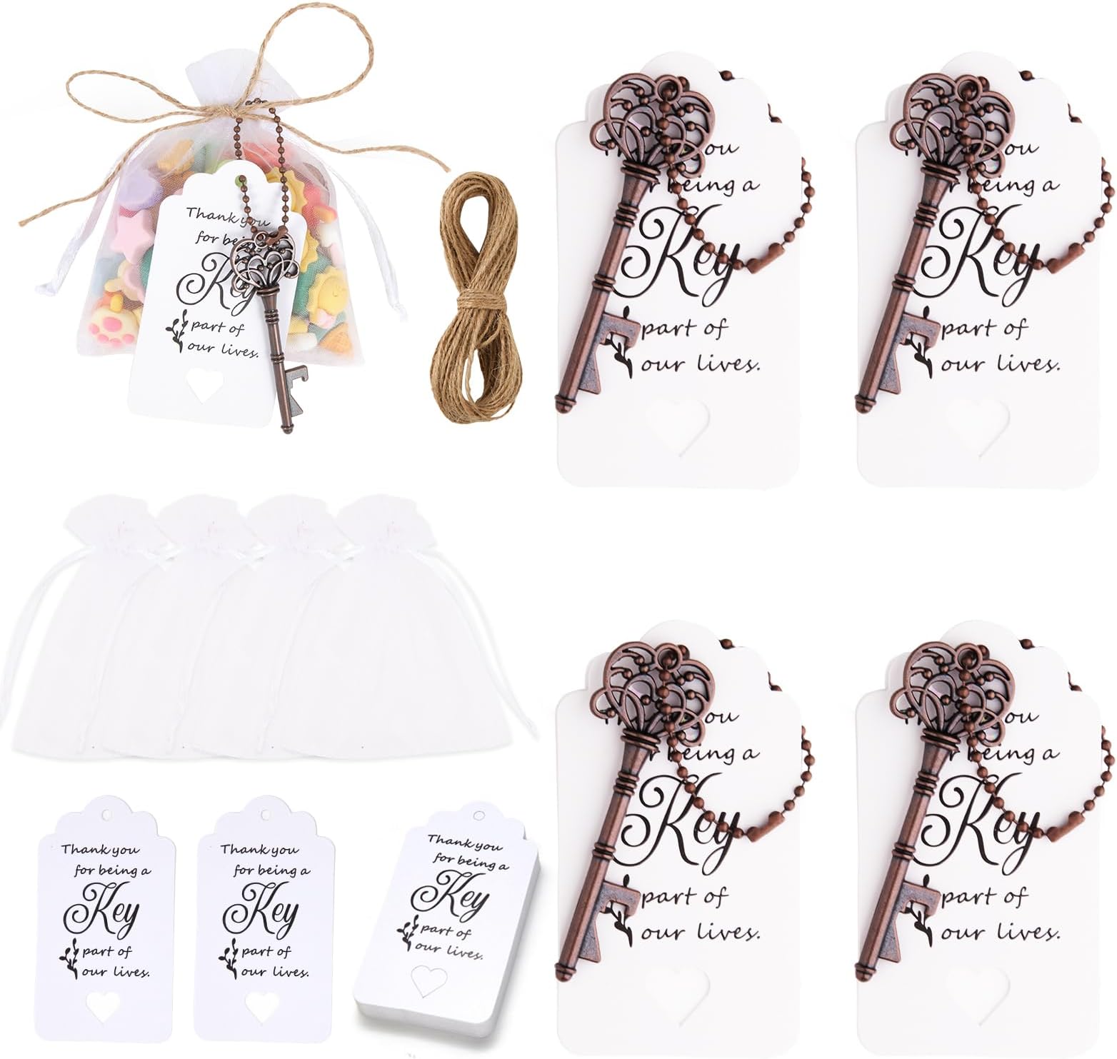 Amazon.com: Yuxung 120 Pcs Macrame Keychains Bulk Set, 40 Pcs Boho ...