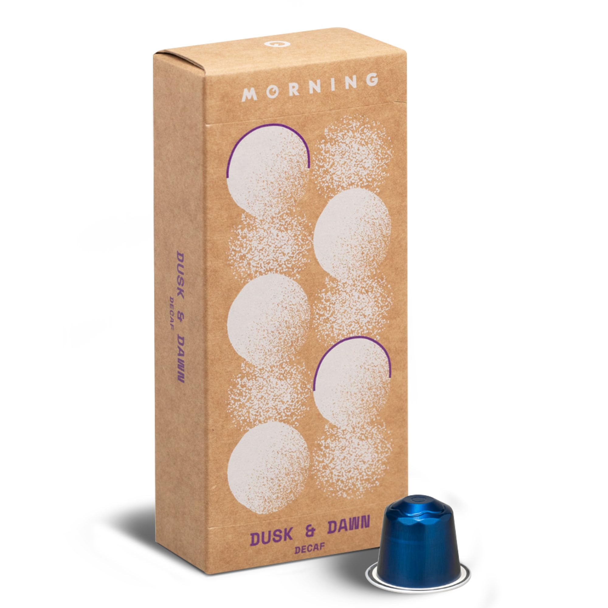 MORNING Decaf Coffee Pods (Pack of 10) - Dusk & Dawn - Decaf Fair Trade Coffee Capsules - Mexico - Milk Chocolate & Plums - Espresso Pods