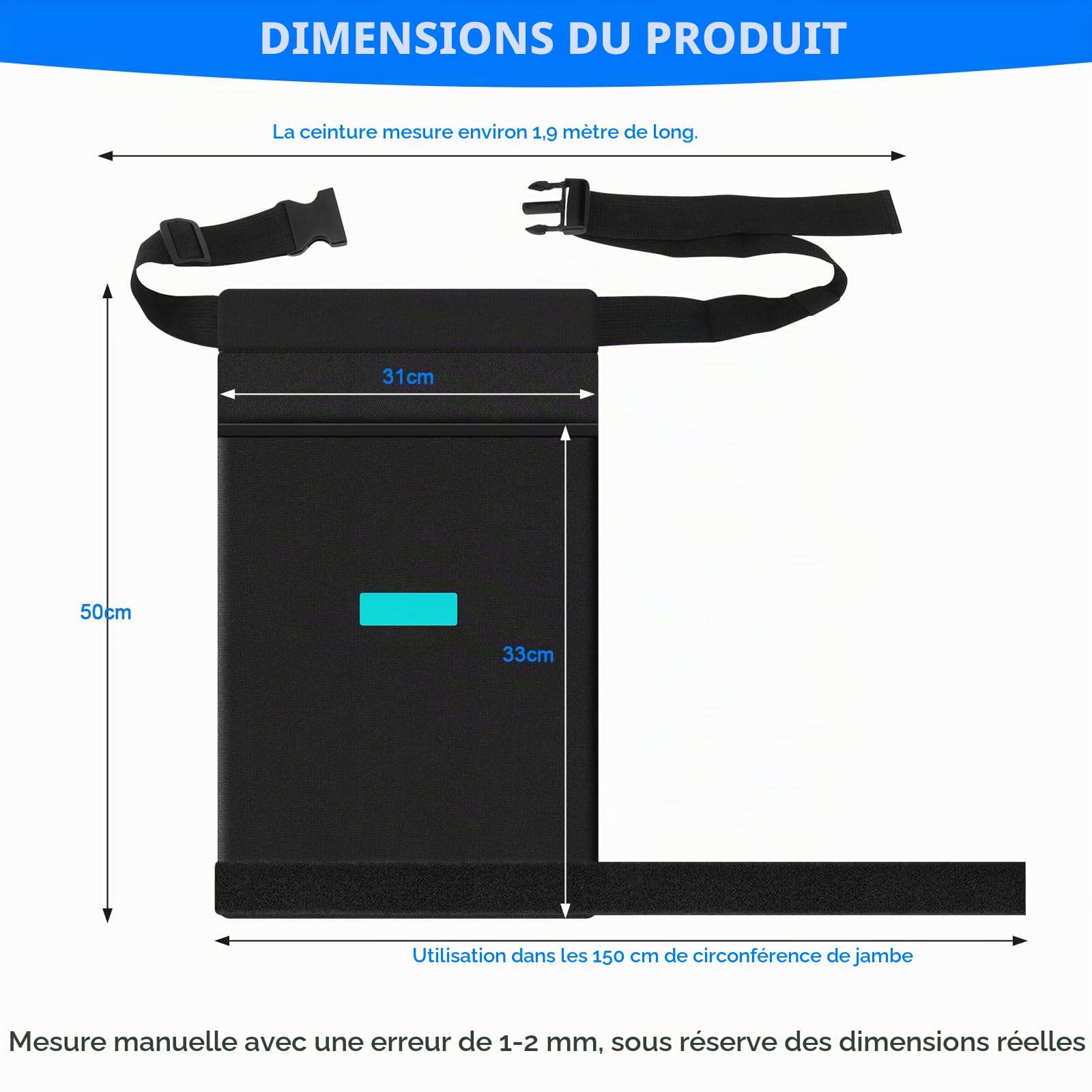 Housse De Support De Sac D'urine Avec Ceinture, Support De Sac De Drainage Urinaire, Support De Poche À Urine Avec Ceinture, Poche De Jambe Pour Cathéter Pour La Maison, Fauteuil Roulant, Noir