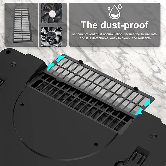 IETS GT500 Powerful Turbo Fan 4200 RPM Laptop Cooling Pad Infinite Speed Sealed Foam for Fast Cooling Gaming Laptops Dust Filter Protect Laptop 13-17.3 Inch Laptop Cooler