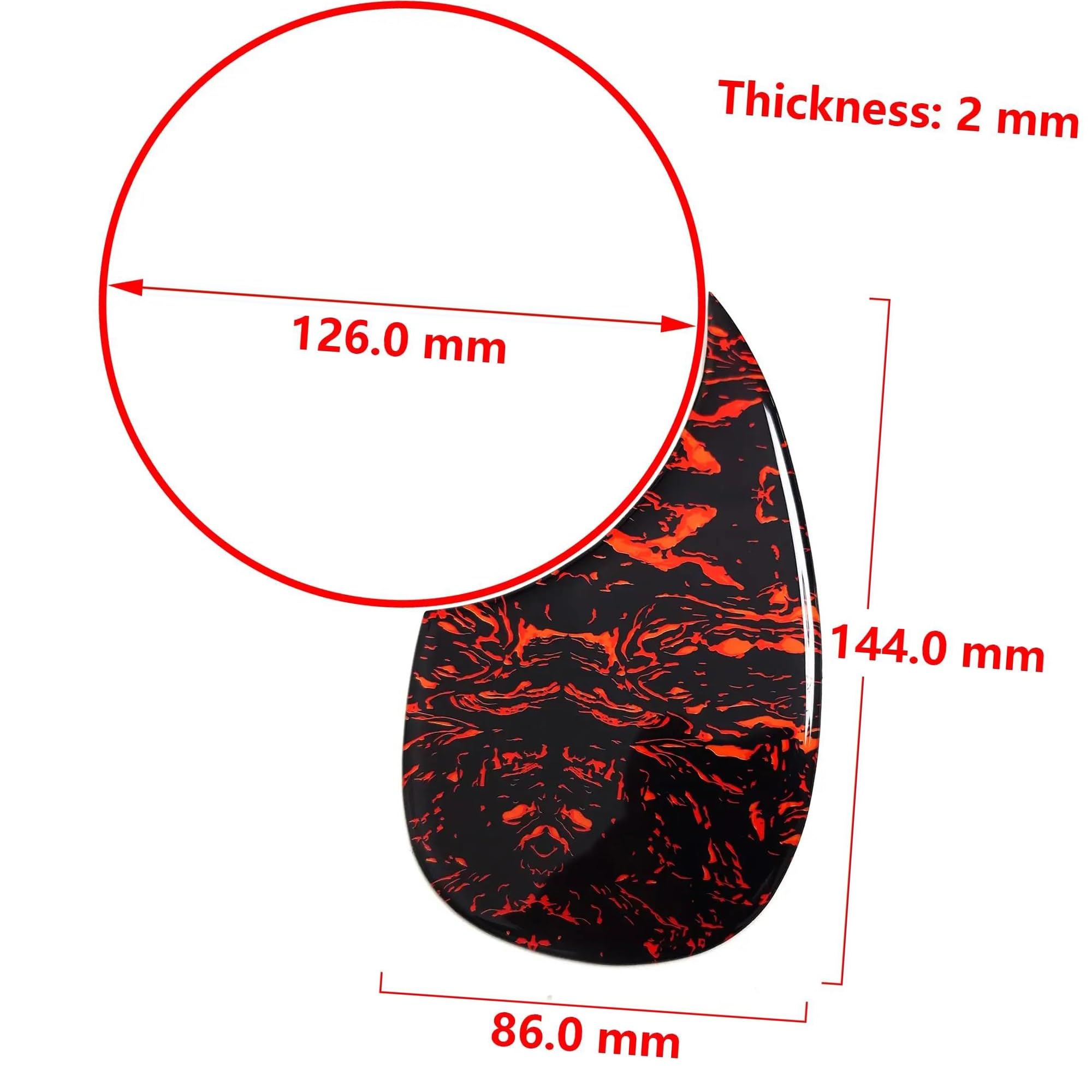 Uniwersalna osłona pickguardu do gitary akustyczne Uniwersalny pickguard do gitary akustycznej odporny na odkształcenia zamienny(C-style)