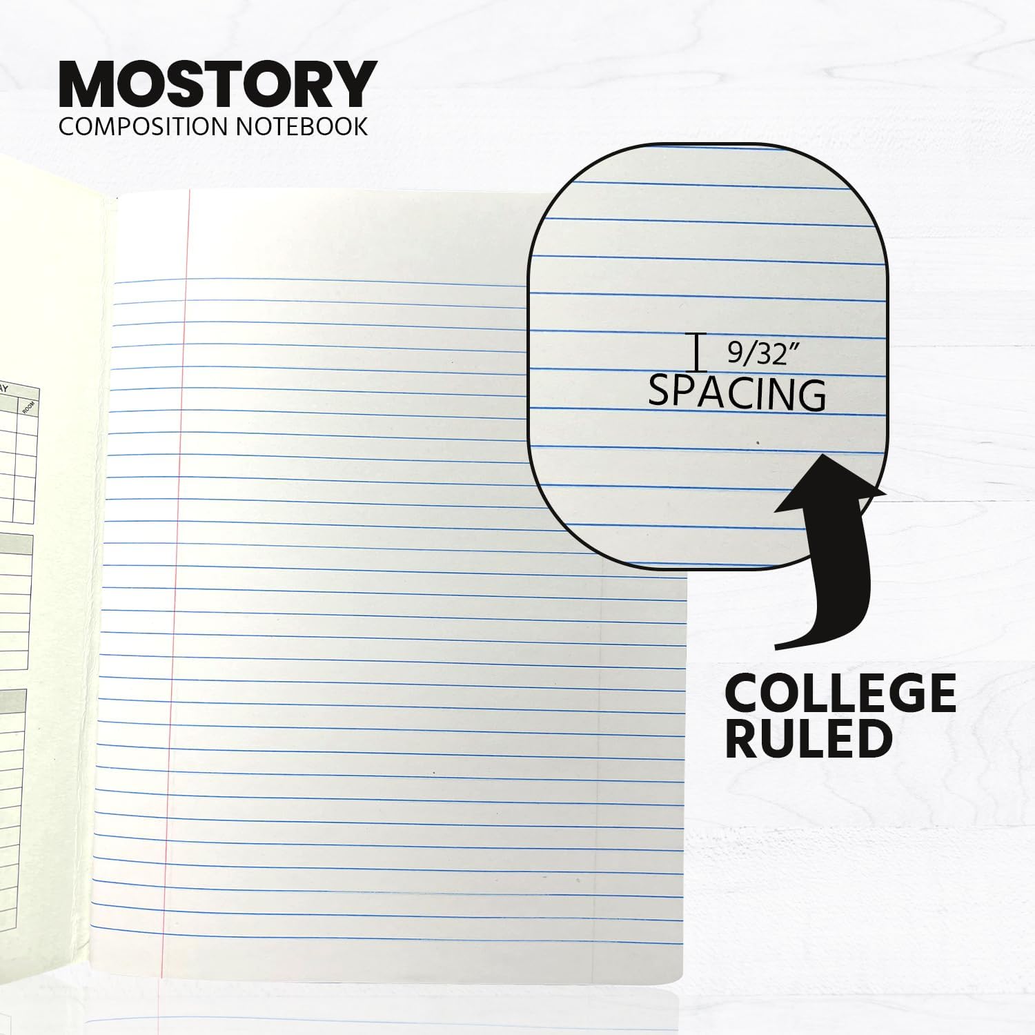 MOSTORY 50 Pack Bulk Composition Notebook - College Ruled 200 Pages (100 Sheets), Size 7.5" x 9.75", Bulk School Supplies, Office, Bulk Notebooks for School, Writing Journal Notebook with Lined Paper