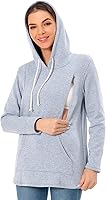Vista 76 de Bearsland - Sudadera de lactancia y maternidad para mujer, con bolsillos y capucha Gris