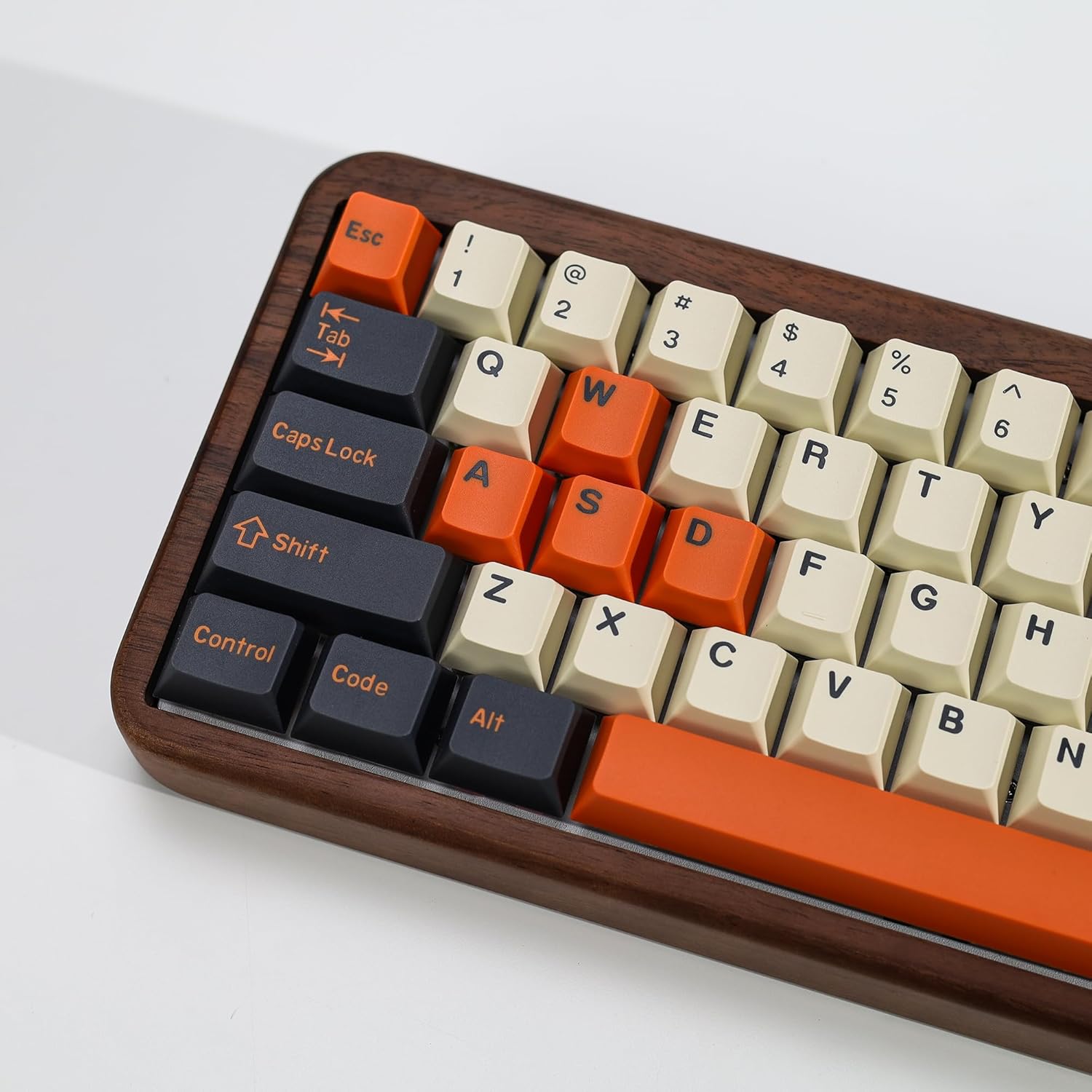 Carbon PBT Double Shot Orange Keycap Set,174 Keys Retro Custom Key Cap Keycaps 60 Percent Cherry Profile Keycaps for 61/64/68/84/87/100/104/108 Mechanical Keyboard
