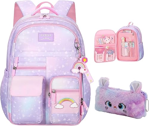 pisyae Mochila de unicornio para niñas, mochilas para niña, Mochila-01