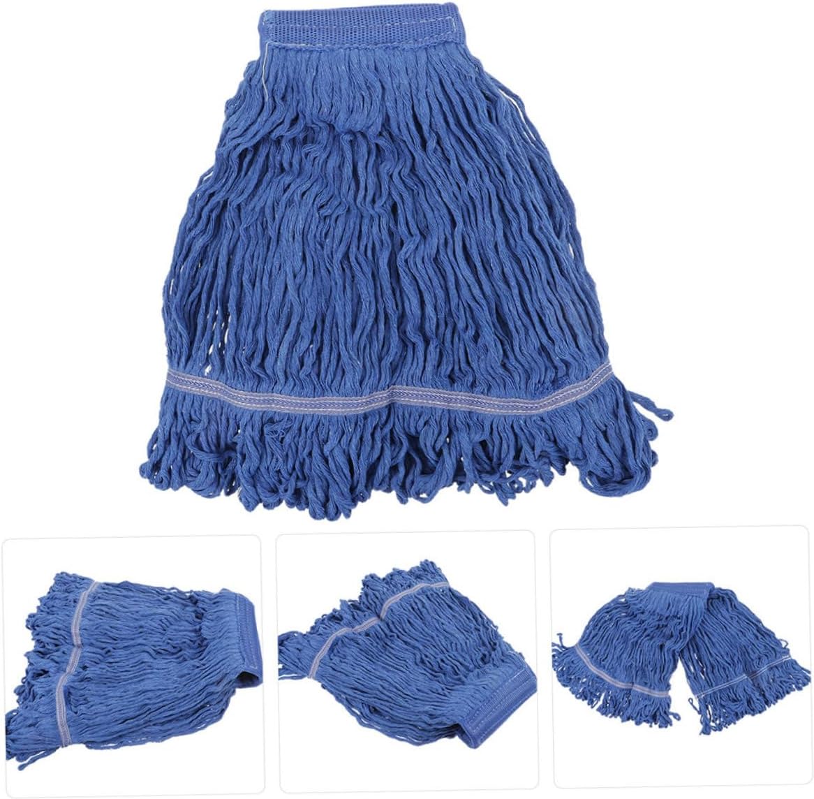 2Pcs Heavy Duty Commercial Mop Head Replacement Reusable Cleaning Mop Head for Tile and Floors Easy Installation Materials for Household Cleaning