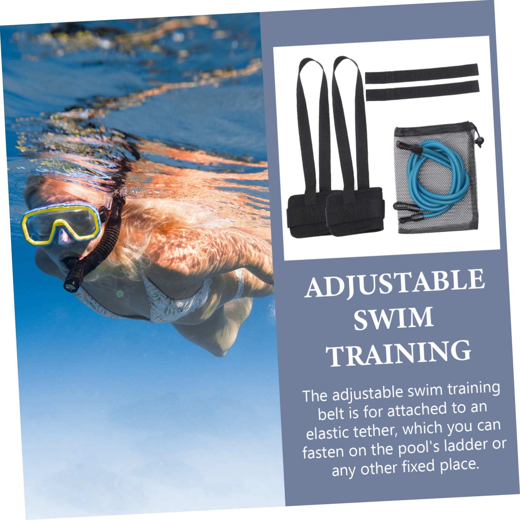 BRIGHTFUFU Swim Equipment Pull Buoys Swimming Training Resistance Bands for Swim Training Portable Sports Accessories