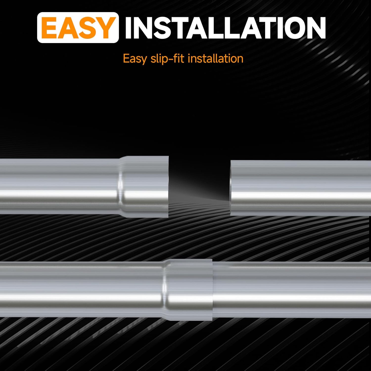 A-KARCK Straight Exhaust Pipe 3" OD, Stainless Steel 17.3" Long Mandrel Exhaust Tube