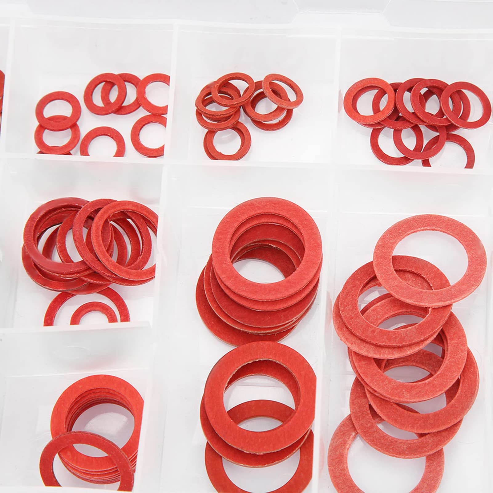 Set Di Rondelle In Fibra Assortimento Guarnizioni Isolanti Per Auto E Acqua Sanitaria Con 150 Pezzi In 14 Misure Resistenti Alla Benzina E 'Acqua Sanitaria