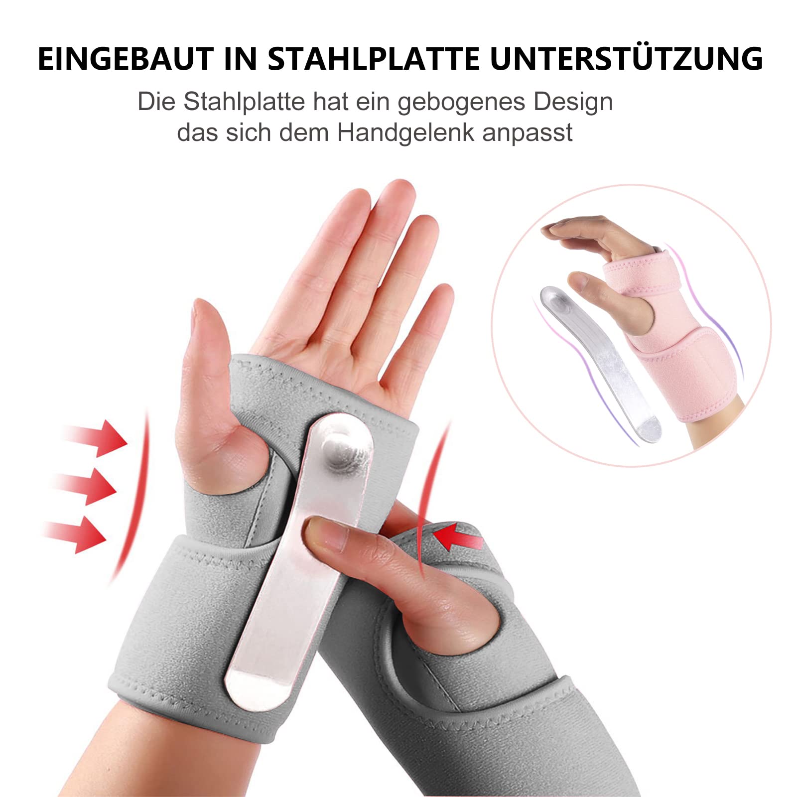 Tutore Mano Sinistra Lalent Tutore Regolabile Per Polso Per Tunnel Carpale,  Artrite E Tendinite, Design Per Mano Sinistra/destra, Per Donne E Uomini,  Palestra, Ufficio Tutore Tunnel Carpale Sinistro, image size:1600x1600