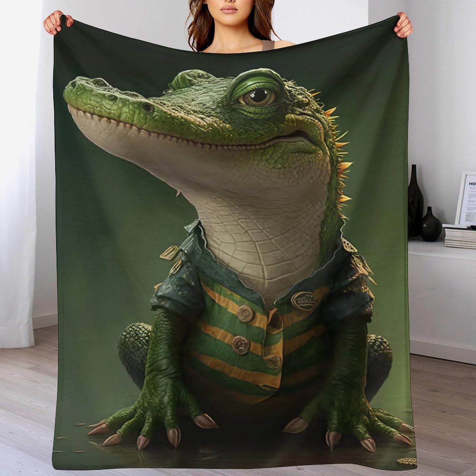 Plaid polaire crocodile lavable : finis les frissons sur le canapé ou le lit