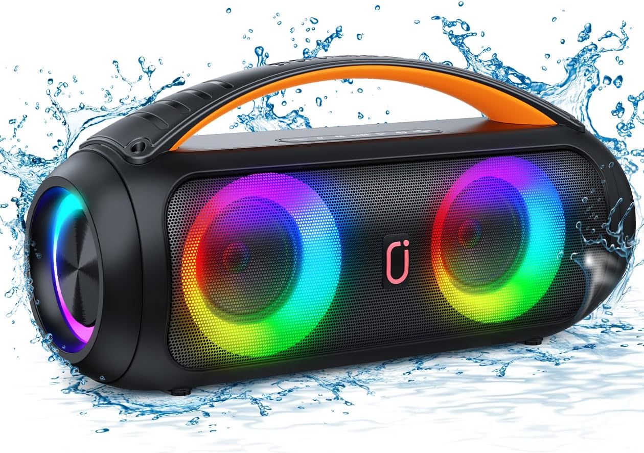 JYX Wireless Boat Bluetooth Speakers, 40W Loud Big Boombox Sound Bar